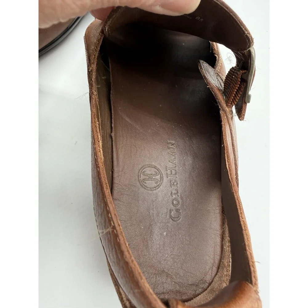 Cole Haan Men's Size 8 Brown Leather Fisherman's Sandals with Buckle Size 8.5 M